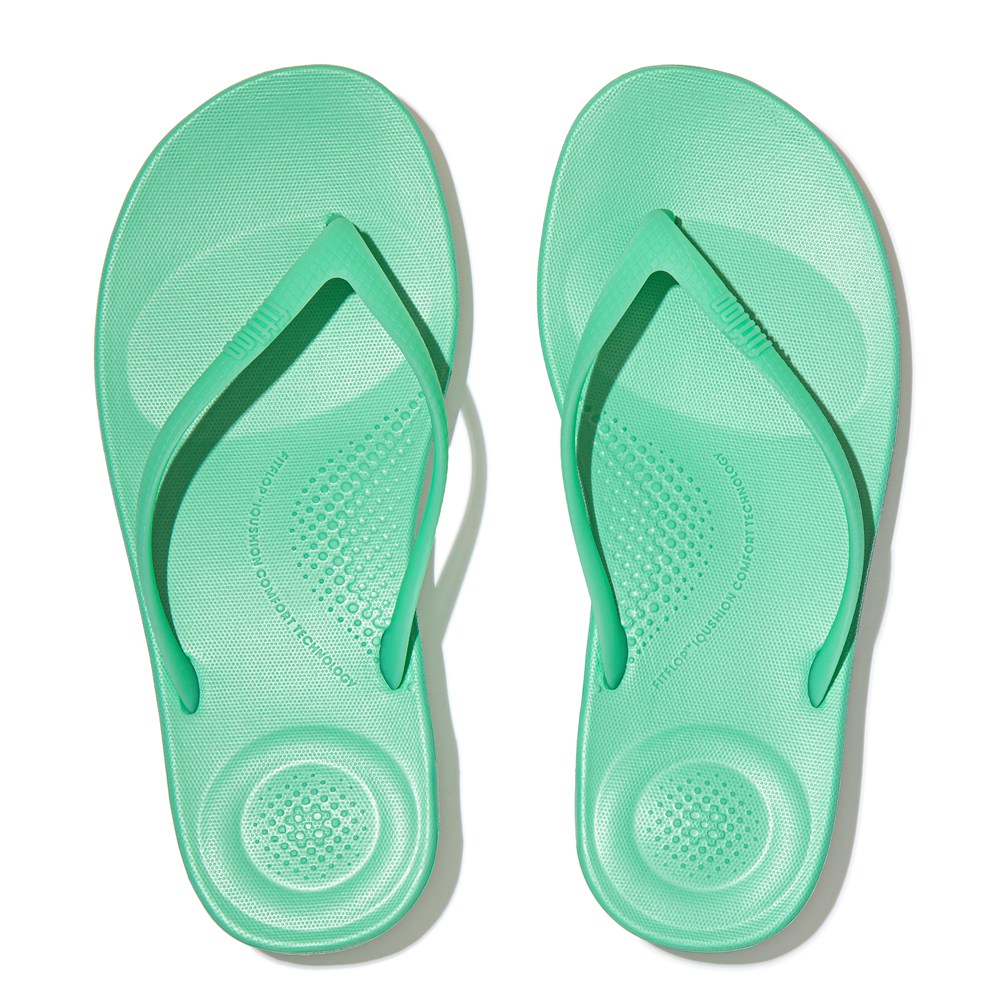 Fitflop Womens Flip-flops Mint Green - Iqushion Ergonomic - FJ0524973